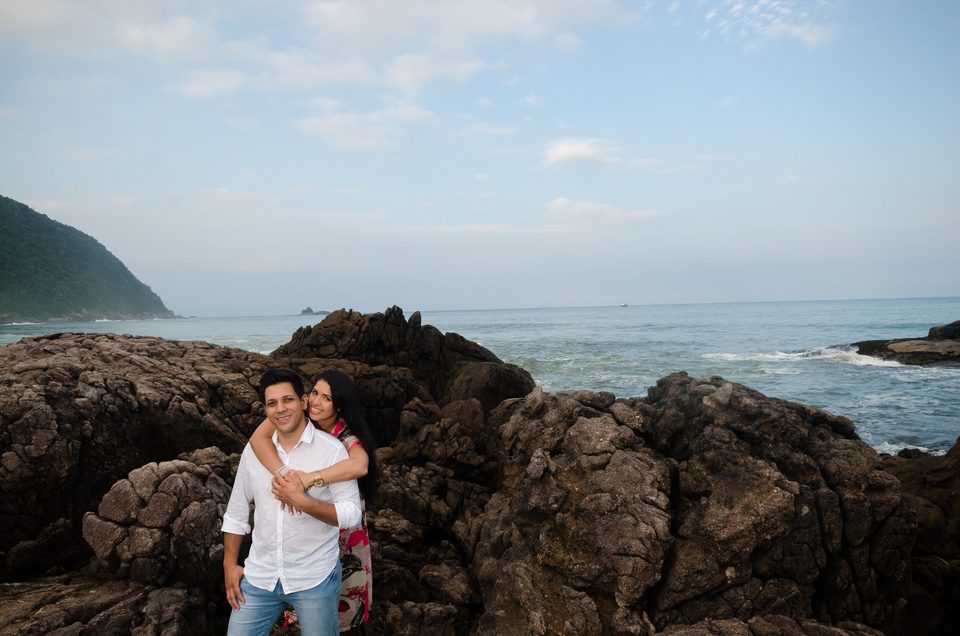   Ensaio Pré-Casamento na Praia Iporanga – Guarujá - SP - Daiane e Sadrak